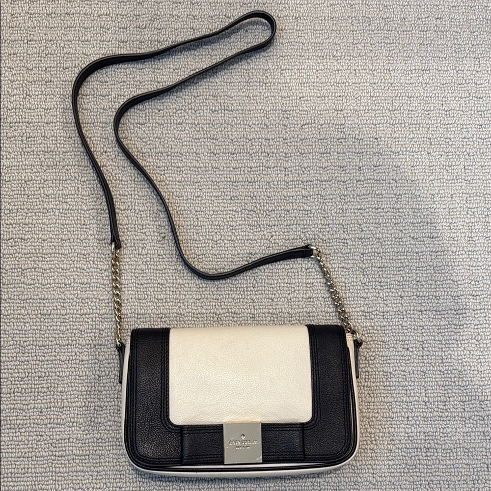 Kate Spade Black and White Crossbody Bag